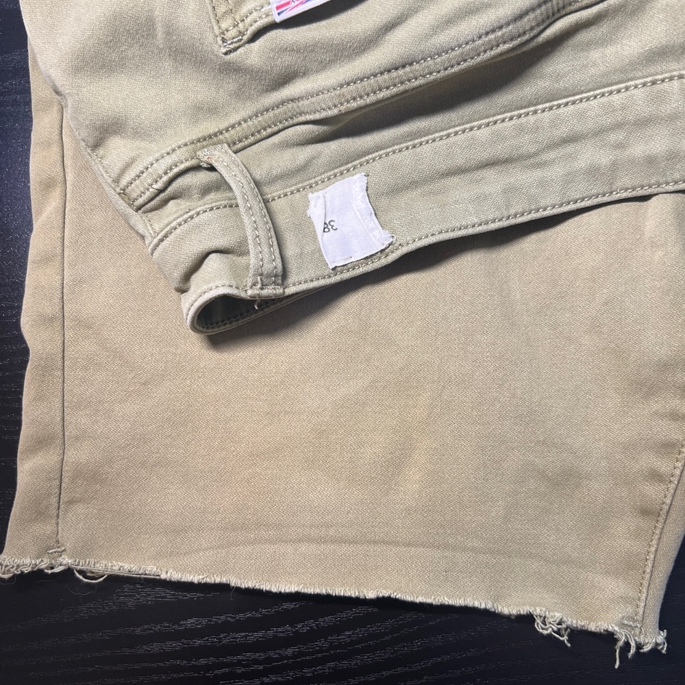 HUDSON Jeans Men 38 Shorts Rex Raw Edge Jean Shorts Olive Green - Picture 5 of 12